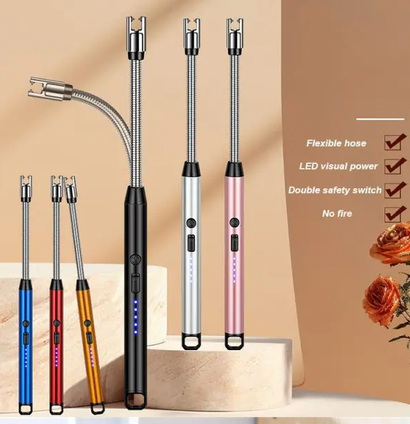 Kitchen Electric USB Windproof Lighter – Rechargeable Flameless Arc Lighter for Gas Stove, Candle & BBQ Use